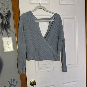 moon & madison Blue V-Neck Sweater
